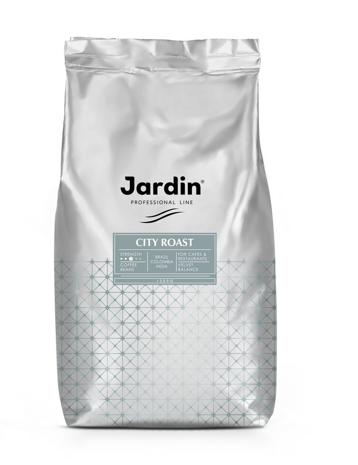 Jardin City Roast Кофе в зернах арабика/робуста в мягкой упаковке с клапаном 1 кг