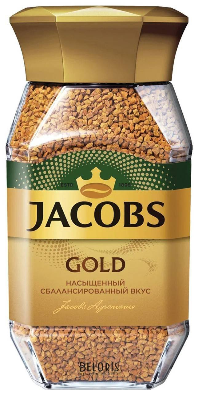 Кофе растворимый Jacobs Gold, стеклянная банка, 190 г 1779650