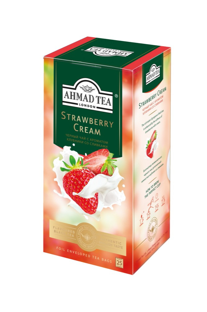 Ahmad tea 25 пак.*1,5 г Строуберри Крим (12)ф/п 1653