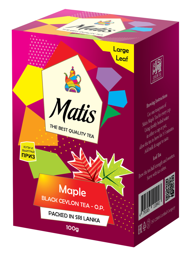 Чай весовой черный Матис Maple O.P., 100 г