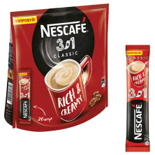Кофе растворимый Nescafe 3 в 1 Классический, 14,5 г х 20 шт 0011486