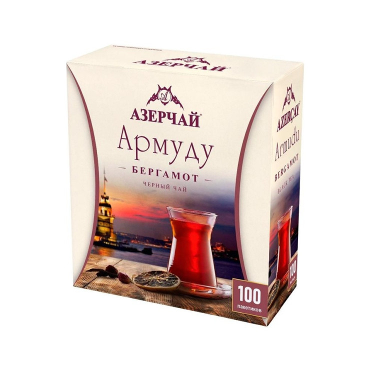 Чай Азерчай Армуду Бергамот черный 100 пак.*1,6 гр 2762074