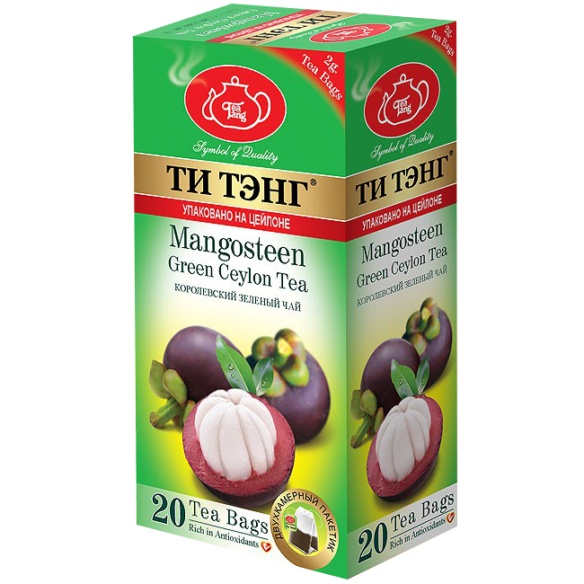 Чай зеленый в пакетиках для чашки Ти Тэнг Mangosteen, 20*2 г