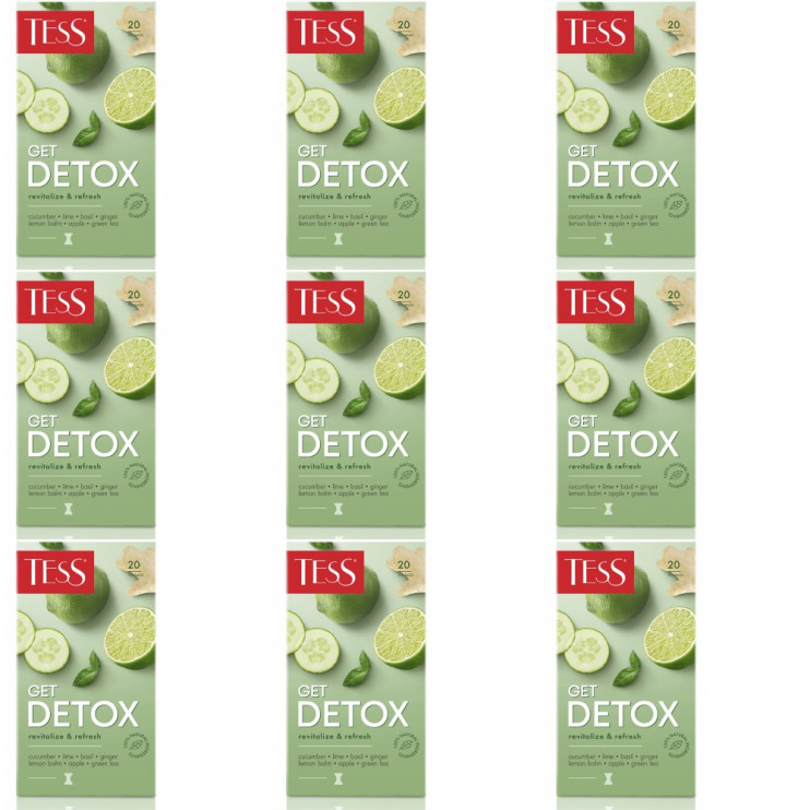 Tess  Detox Чайный напиток в пакетиках 20 шт (комплект 9 шт.) 6016691