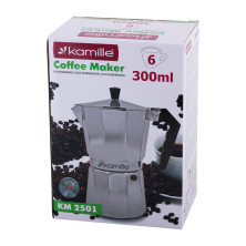 Кофеварка гейзерная 300мл (6 порций) из алюминия  650174