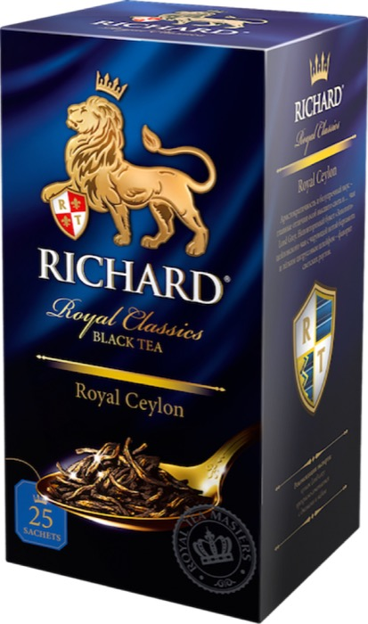Чай черный в пакетиках для чашки Richard Royal Ceylon. (Ричард Королевский Цейлонский) 25*2 г.