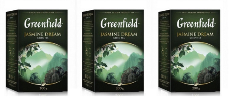 Чай зеленый листовой Greenfield Jasmine Dream (Гринфилд Жасмин Дрим), 200 г (комплект 3 шт.) 6007972