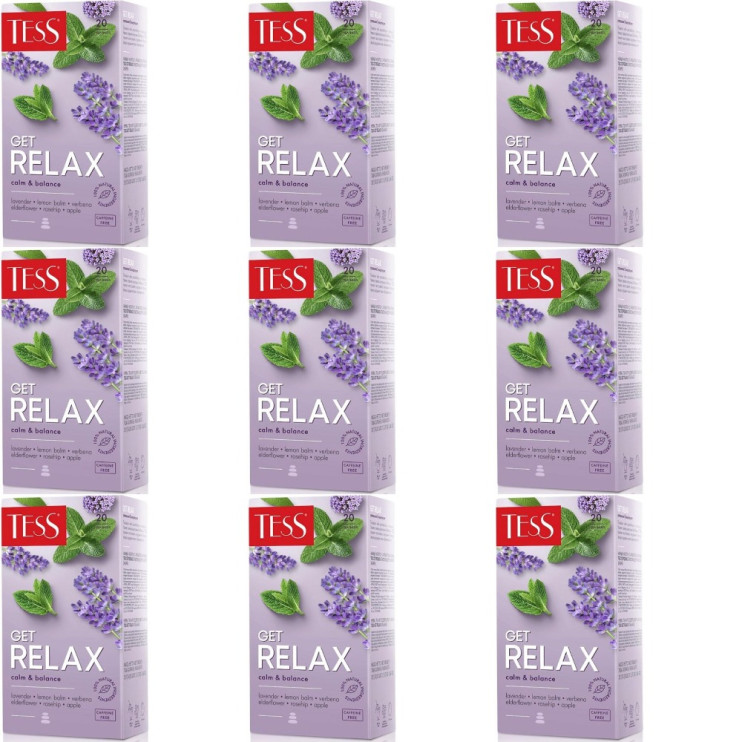 Tess Relax Чайный напиток в пакетиках 20 шт (комплект 9 шт.) 6016721