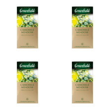 Чай травяной в пакетиках для чашки Greenfield Camomile Meadow, 25*1,5 г (комплект 4 шт.) 6005237