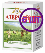 Чай зеленый листовой Азерчай, картон, 100 г (комплект 6 шт.) 6826760
