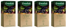 Чай черный в пакетиках для чашки Greenfield Currant & Mint, 25*1,8 г (комплект 4 шт.) 6012495