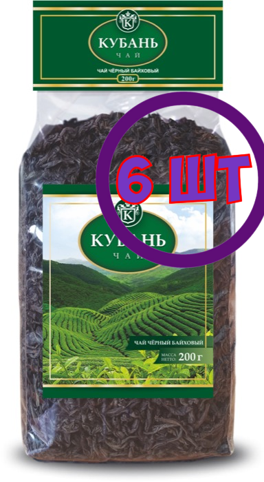 Чай черный листовой Азерчай Кубань, м/у, 400 г (комплект 6 шт.) 6820591