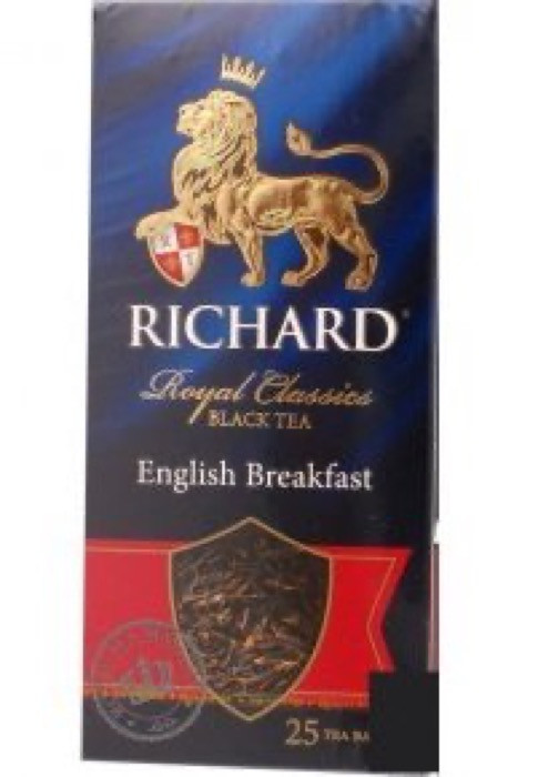 Чай черный в пакетиках для чашки Richard Royal English Breakfast. (Ричар Английский завтрак) 25*2 г.