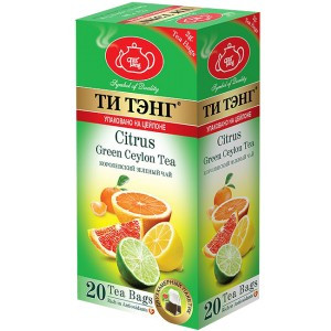 Чай зеленый в пакетиках для чашки Ти Тэнг Citrus, 20*2 г