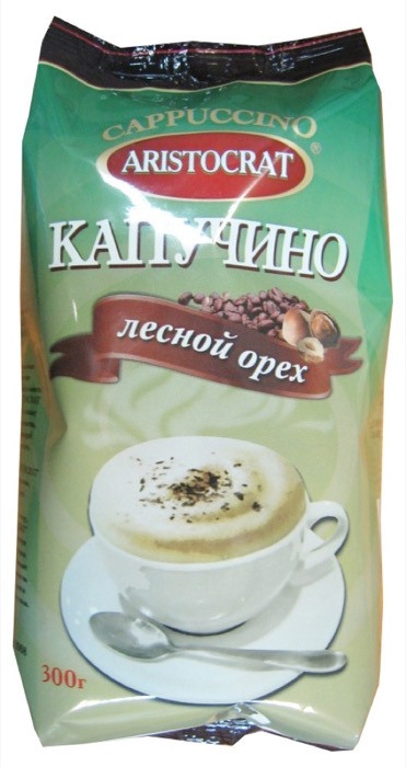 Кофейный напиток Aristocrat Капучино Лесной орех, м/у, 300 г