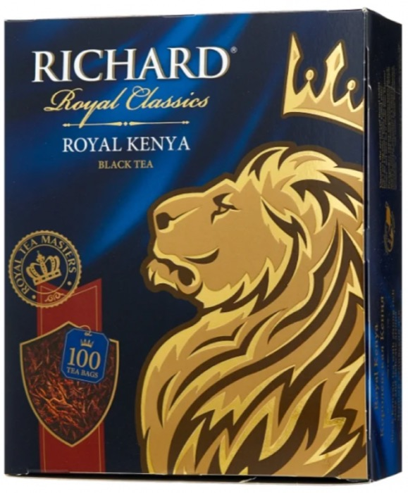 Чай черный в пакетиках для чашки Richard Royal Kenya.(Ричард Королевская Кения) 100*2 г.