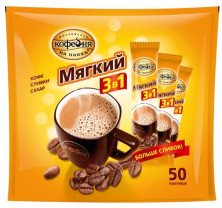 Кофейный напиток растворимый Московская кофейня на паяхъ Мягкий, 50*16 г