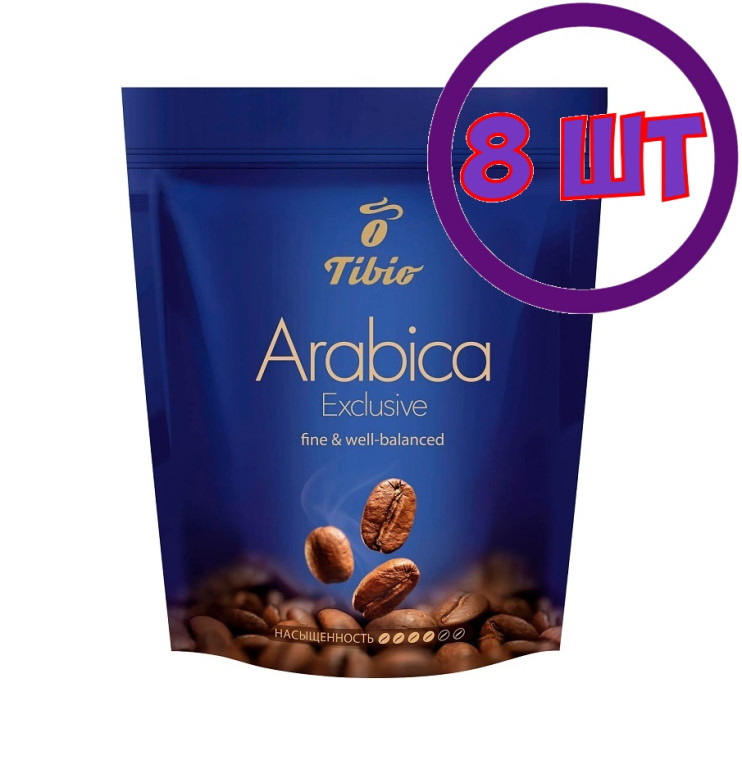 Кофе растворимый Tibio Exclusive, м/у, 150 г (комплект 8 шт.) 4771558