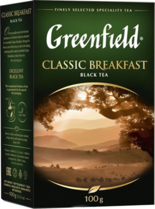 Чай черный листовой Greenfield Classic Breakfast (Гринфилд Классик Брекфаст), 100 г