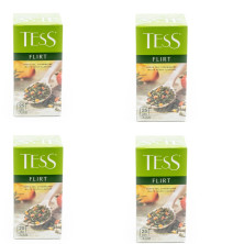 Чай зеленый в пакетиках для чашки Tess Flirt (Тесс Флирт), 25*1,5 г (комплект 4 шт.) 6006494