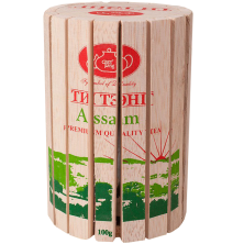 Чай весовой черный Ти Тэнг Assam в круглой деревянной коробке, 100 г