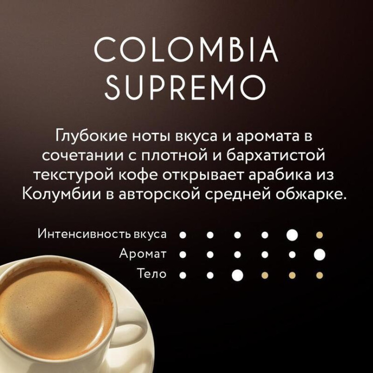 Кофе в зернах Jardin Colombia Supremo (Жардин Колумбия Супремо), 1 кг (комплект 6 шт.) 6006050