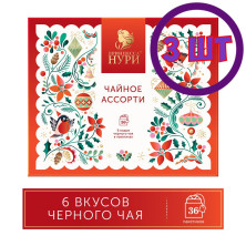 Набор черного чая в пак. Принцесса НУРИ "Сказочный Лес" 6в.х6пак. (58,8г.) (комплект 3 шт.) 6018312
