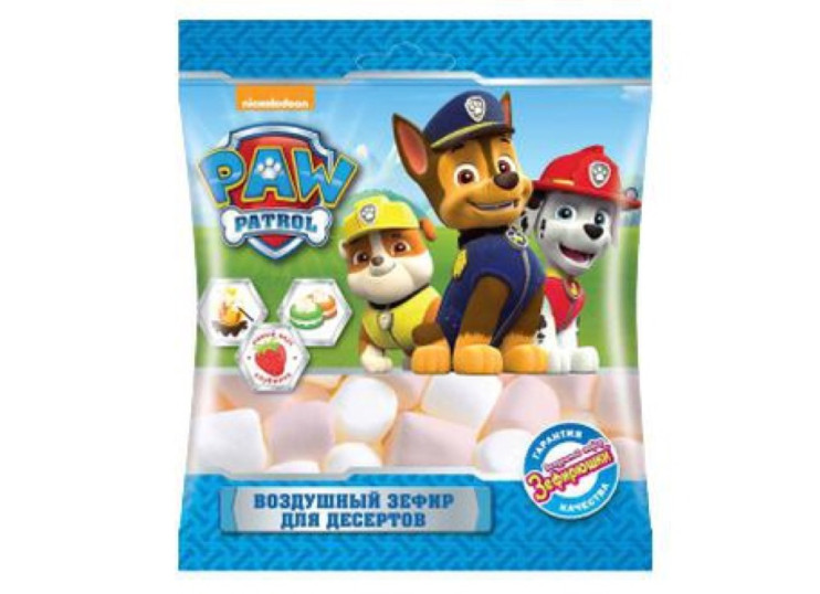 Сладкая Сказка Воздушный зефир PAW PATROL 80 г для десертов (20) (ZF-4-8)