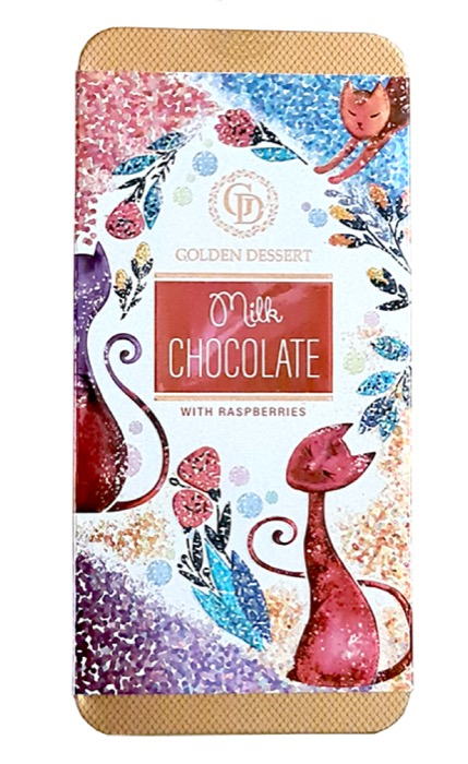 Golden Dessert Golden Dessert Искусство молочный с клюквой и гибискусом 100 г, ж/б (9)