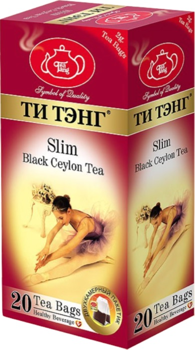 Чай черный пакетиках для чашки Ти Тэнг Slim, 20*2 г