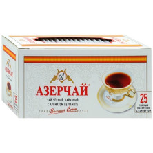 Чай черный в пакетиках для чашки Азерчай с бергамотом, 25*2 г