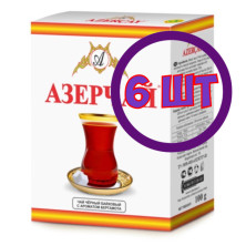 Чай черный Азерчай с бергамотом листовой, картон, 100 г (комплект 6 шт.) 6820287