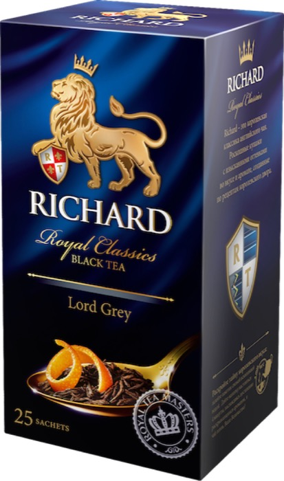 Чай черный в пакетиках для чашки Richard Lord Grey. (Ричард Лорд Грей) 25*2 г