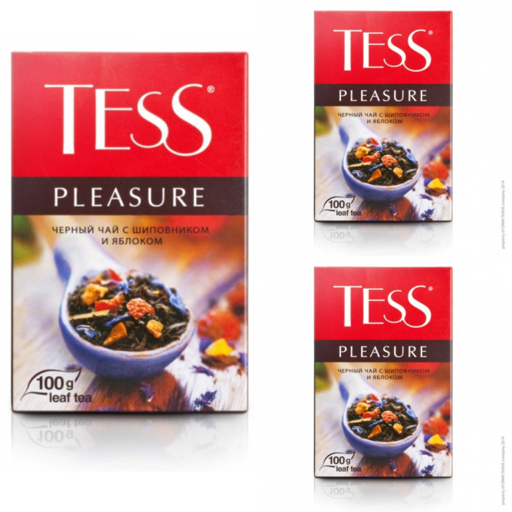 Чай черный листовой Tess Pleasure (Тесс Плэжа), 100 г (комплект 3 шт.) 6005886
