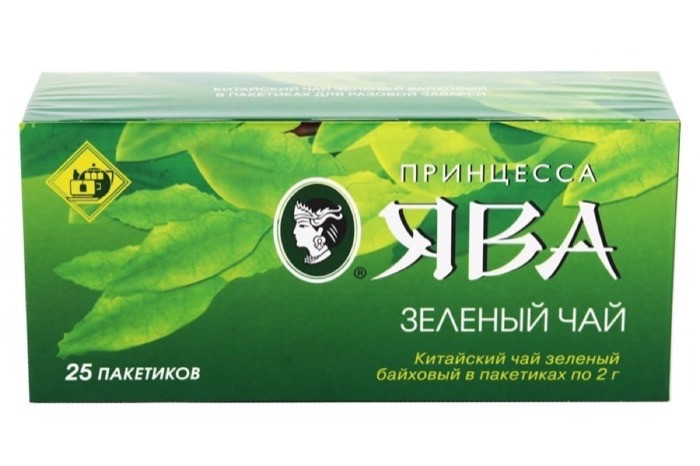 Чай зеленый в пакетиках для чашки Принцесса Ява Традиционный, 25*2 г