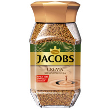 Кофе растворимый Jacobs Crema с бархатистой пенкой, стеклянная банка, 95 г 1778738