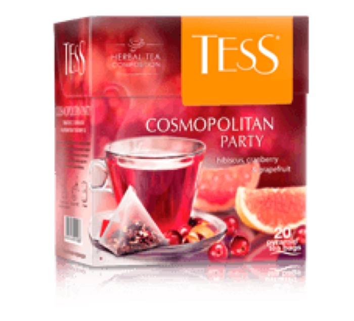 Чай травяной в пирамидках Tess Cosmopolitan Party (Тесс Космополитан Пати), 20*1,8 г