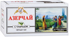 Чай черный в пакетиках для чашки Азерчай с чабрецом, 25*2 г