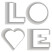 Набор кулинарных форм "LOVE". 4 шт. 6~7х7 см.