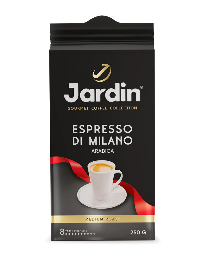 Кофе молотый Jardin Espresso Di Milano (Жардин Эспрессо Ди Милано), 250г (интенсивность 8)