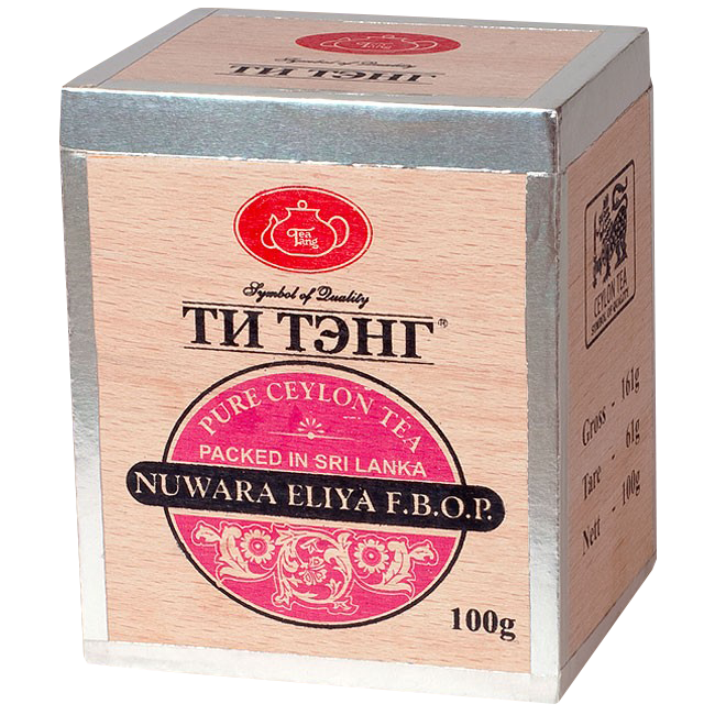 Чай весовой черный Ти Тэнг Nuwara Eliya F.B.O.P. в деревянном ящичке, 100 г
