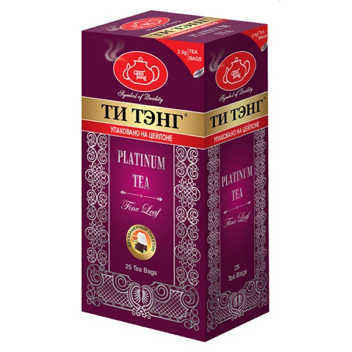Чай черный в пакетиках для чашки Ти Тэнг Platinum Tea, 25*2,5 г