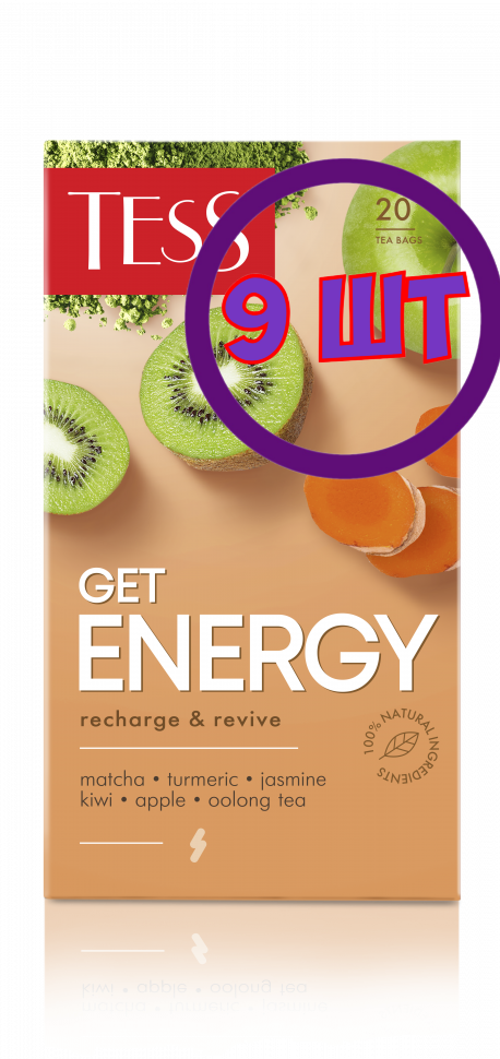 Tess  Energy Чайный напиток в пакетиках 20 шт (комплект 9 шт.) 6016707
