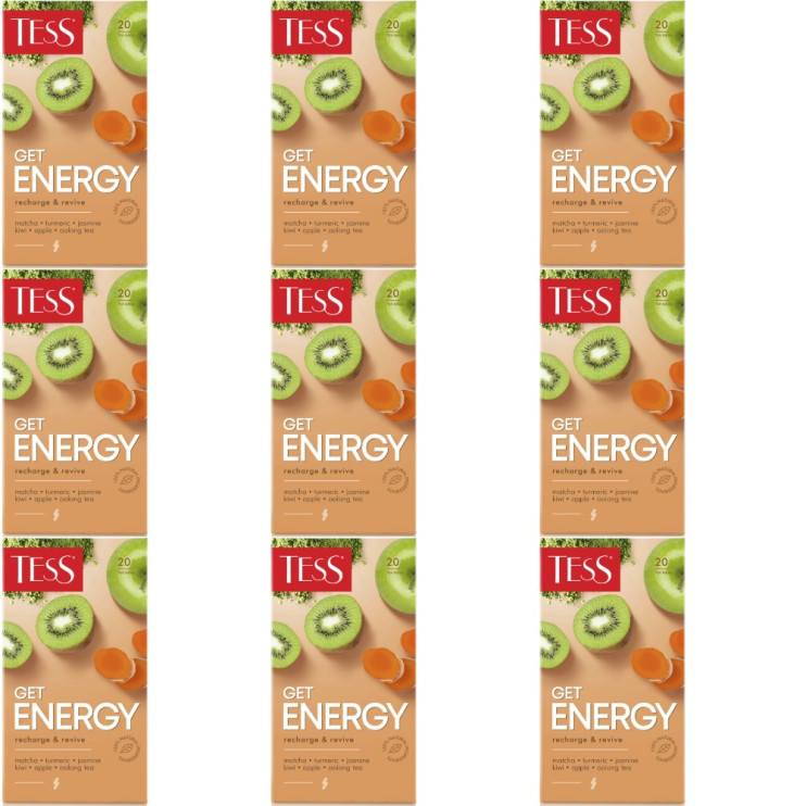 Tess  Energy Чайный напиток в пакетиках 20 шт (комплект 9 шт.) 6016707