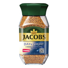 Кофе растворимый Jacobs Day&Night без кофеина сублимированный, ст/б, 95 г 1770640