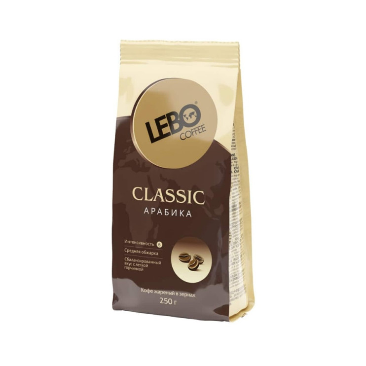 Кофе в зернах Lebo Classic, м/у, 250 г 6001828