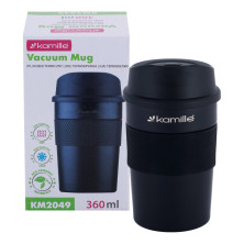 Термокружка 360ml из нержавеющей стали с TPR вставкой  926445