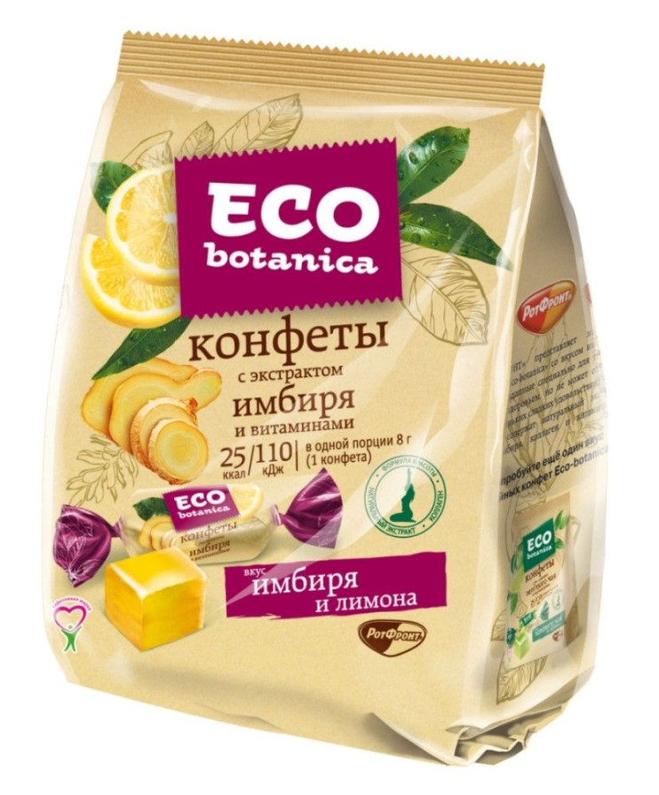 Объединенные Кондитеры Конфеты желейные ECO-BOTANICA с Экстрактом Имбиря и витам.,200 г (10)