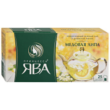 Чай зеленый в пакетиках для чашки Принцесса Ява Медовая липа, 25*1,5 г