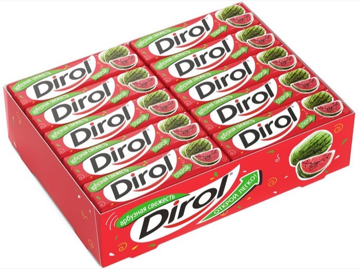 Dirol Арбузная свежесть 13,6 г (30 шт)(24 бл.)